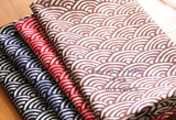 【梦之布】台湾进口纯棉布料 3759和风古典纹青海波 和服浴衣布料