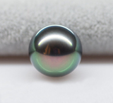 天然海水强光大溪地黑珍珠孔雀绿裸珠13-16mm可做吊坠耳环戒指