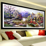正品蒙娜丽莎十字绣最新款客厅花园小屋欧式油画田园系列大幅风景