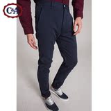 C＆A男式竖条纹肌理修身裤 2016秋季新款休闲裤CA200170650