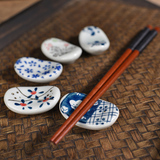 釉下彩 日式陶瓷餐具 zakka 和风瓷器 陶瓷筷子架筷子枕 筷托