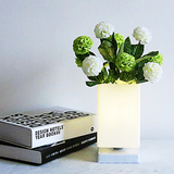 北欧创意台灯 现代简约卧室床头客厅书房白色假花套餐DIY插花台灯
