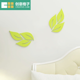 创意木质树叶3D墙贴墙面装饰卧室客厅电视背景墙立体墙贴简约时尚