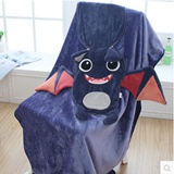 新款个性怪兽系列蝙蝠猫头鹰抱枕靠垫空调毯生日儿童节礼物