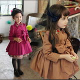 韩版童装2016女童秋装新款韩版公主女童风衣外套潮中长款春秋