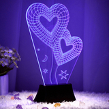 特价LED装饰个性台灯浩瀚星空心心相印玫瑰爱心创意家居灯饰礼品
