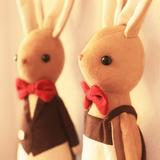 diy手工制作布偶玩偶摆件娃娃 布艺兔子材料包情侣公仔生日礼物