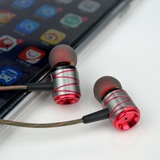 新款重低音金属耳机线控带麦电脑手机通用入耳耳机式音魔声