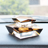 双面玲珑玻璃水晶香水座 汽车用品 摆件装饰T03-1D\532