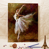 新品diy数字油画包邮特价手绘客厅抽象人物装饰画手工画芭蕾舞者