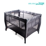 洲铁艺婴儿床多功能游戏床可折叠便携式环保非实木宝宝童床出口欧