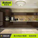博洛尼 整体橱柜定制 整体厨房装修 现代风格佩萨罗一字型