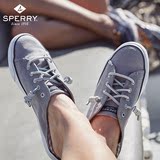 Sperry美国2016夏季时尚拼色帆布鞋 平底系带女士低帮鞋STS95736