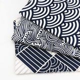 波浪青海波海浪三重奏！3款 日本和风 斜纹纯棉布料 幅宽160cm