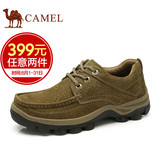 【特卖】camel骆驼真皮磨砂皮日常休闲皮鞋低帮系带时尚男鞋