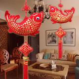 新年装饰中国结年年有余挂件春节家居装饰中国结鱼挂件猴年福字鱼