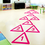三角形数字跳格子儿时游戏幼儿园儿童房间创意装饰自粘墙贴纸贴画