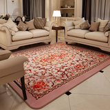 欧美客厅地毯 卧室床边 家用长方形花卉榻榻米 加厚防滑 可机洗