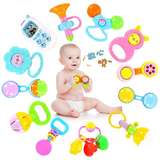 0-1岁益智玩具3-4-5-6-7-8-9个月宝宝摇铃套装新生儿可咬牙胶婴儿
