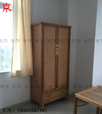 京作 老榆木免漆面条柜明式纯实木衣柜现代新中式禅意储物柜简约