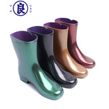 进口时尚女式雨鞋水鞋胶鞋防雨鞋舒适健康韩版系长筒不变形雨鞋