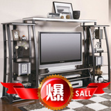 欧式新款艺术原木铁艺烤漆柜现代简约电视机组合墙电视储物植物柜