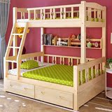 实木床儿童床高低床子母床母子床成人上下铺床双层床两层梯柜床