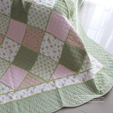 外贸原单韩国手工拼布全棉绗缝被空调被夏凉薄被床盖被多种颜色