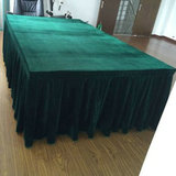 墨绿色金丝绒会议室桌布 墨绿色金丝绒台布 乒乓球桌台布可定做