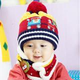 冬季加厚可爱男女儿童宝宝毛线针织帽子圣诞卡通加绒保暖帽子批发