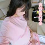 韩国韩版孕妇装宽松中长款假两件卫衣上衣套装加厚春秋孕妇连衣裙