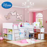 迪士尼儿童床多功能组合床中高床童床 米妮女孩书桌衣柜床 半高床