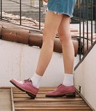 直邮韩国代购潮牌正品复古巴洛克英伦雕花系带牛皮女鞋