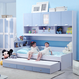 儿童床 衣柜床 男孩女孩单人床 多功能储物组合床 单人床 侧柜床