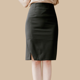韩黛高腰半身裙ol职业包臀裙黑色夏季新款一步裙修身显瘦包裙中裙