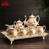 结婚礼物创意实用客厅欧式摆件陶瓷茶具家居用品茶几装饰品礼品美