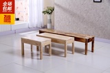 包邮简约现代松木实木长凳木凳可定做桑拿凳凳健身房服装店长条凳