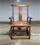 奇遇设计师原创全实木茶桌扶手椅古典茶几主人太师椅子官帽椅雕花