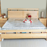 实木床现代中式卧室全实木家具套装组合1.8米 储物床 松木 双人床