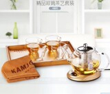 KAMJOVE/金灶正品耐热玻璃茶具套装飘逸杯花茶壶泡红茶杯整套茶道