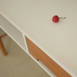 书桌实木电脑桌台式实木书架组合 收纳简约现代简易欧式白色特价