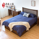 箱床治木工坊橡木床双人床1.5米 1.8米 液压气动纯实木环保储物高