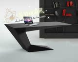 简约创意欧美异形个性几何设计白色书桌会议桌办公台老板桌定制