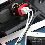首发日本品牌苹果iPad air平板车载充电器iPhone 6s智能车充三口
