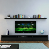 北欧电视柜茶几组合墙简约现代黑色卧室家具客厅矮柜电视机柜定制
