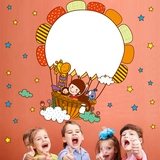 儿童房幼儿园热气球随意墙贴创意装饰家居小孩乐园贴向日葵白板贴