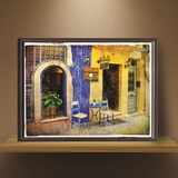 欧式客厅装饰画客厅地中海风景挂画组合乡村卧室餐厅建筑壁画