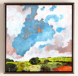 原创《绿山墙外的天空》纯手绘油画现代欧式家居客厅抽象装饰画