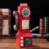 复古老式做旧创意 电话机模型树脂摆件 橱窗陈列摄影道具装饰品