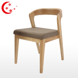 实木餐椅 简约水曲柳实木椅子 现代大师设计椅 酒店餐厅木椅子